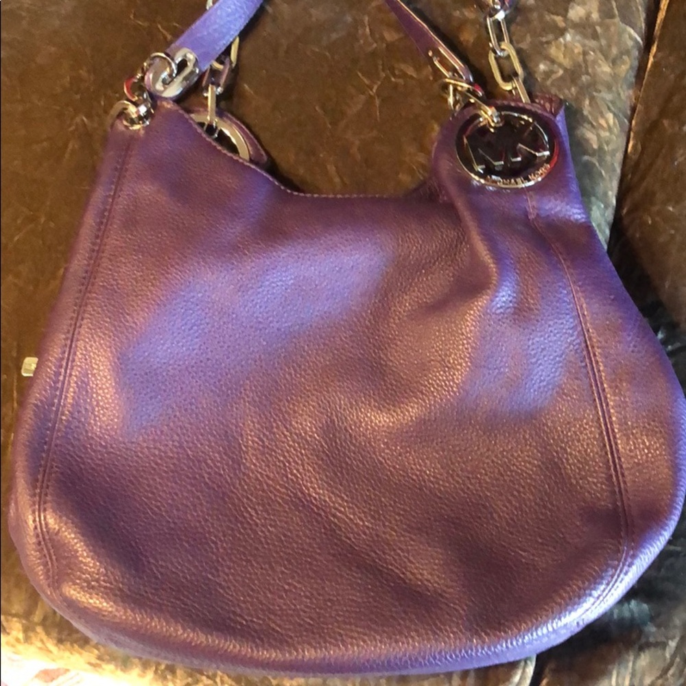 leather Michael Kors handbag